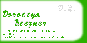 dorottya meczner business card
